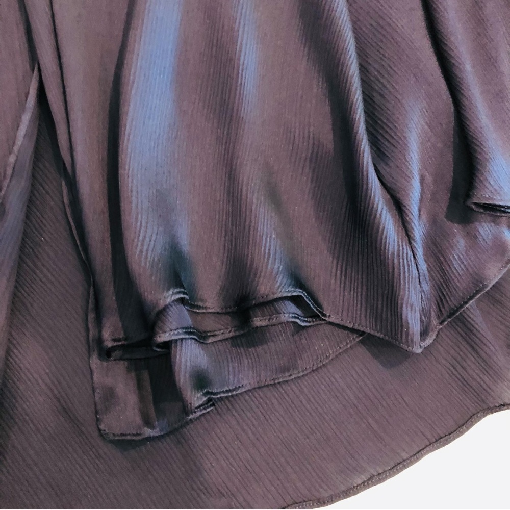 L'Agence Ocean 100% Silk Maxi Skirt High Slit Midnight Blue Small - Picture 9 of 16